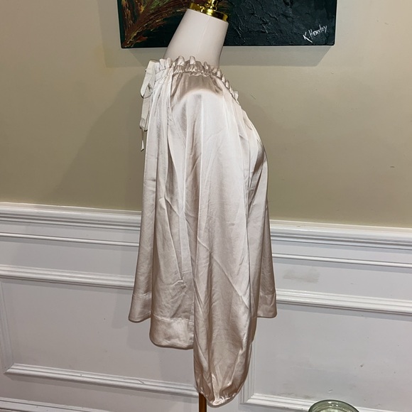 H&M Champagne Gathered Neck Blouse - Picture 2 of 6